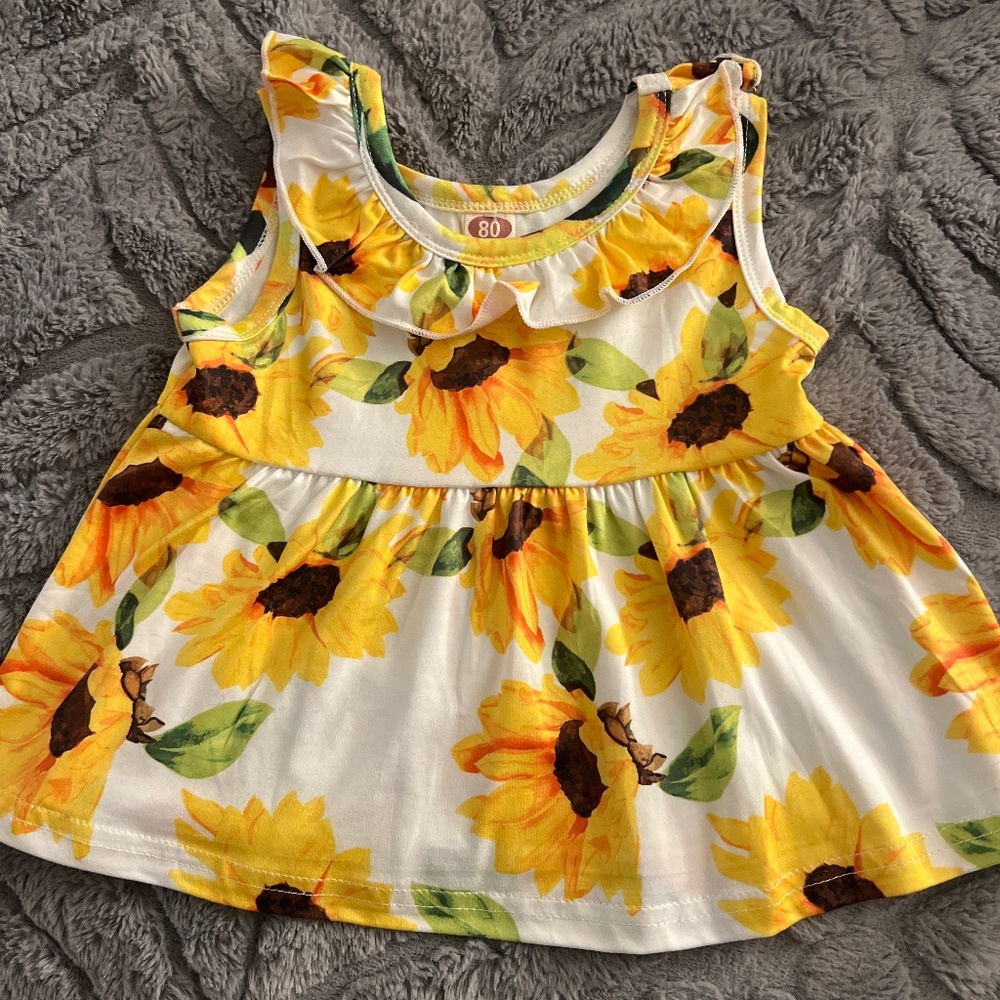 Sunflower baby girls shirt